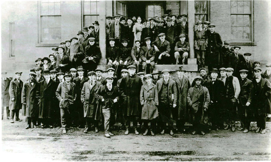Armorers posing for the picture in Federal Square, circa 1918